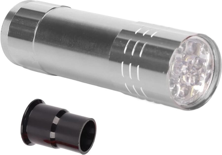 Eiertester LED Eierkaars Lamp Eieren Controleren Kegelvormig Spotlicht 10D x 8W x 5H cm Zilver