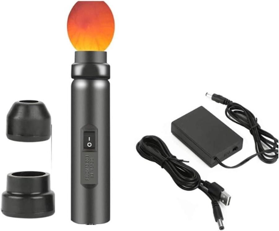 Eiertester met LED Eierlamp Candler Eierontwikkeling Controleren Koud Licht Oplaadbaar 16 x 10 x 6 cm