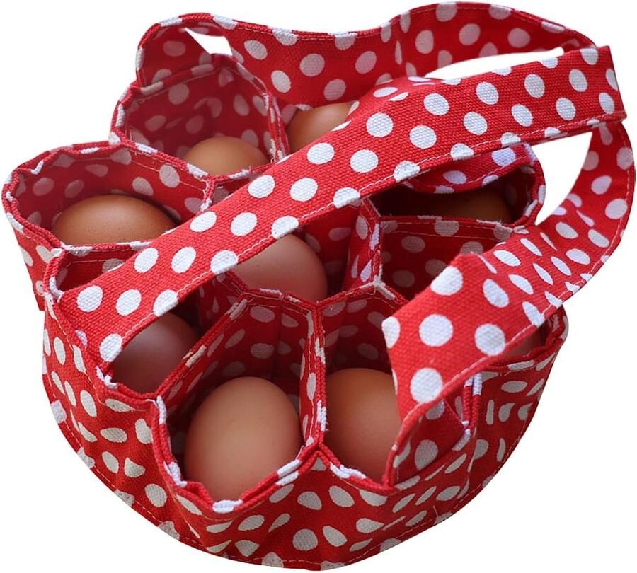 Eier Verzamelaar Eiermand Verse Eieren Met 9 Vakken 22 x 22 cm Rood