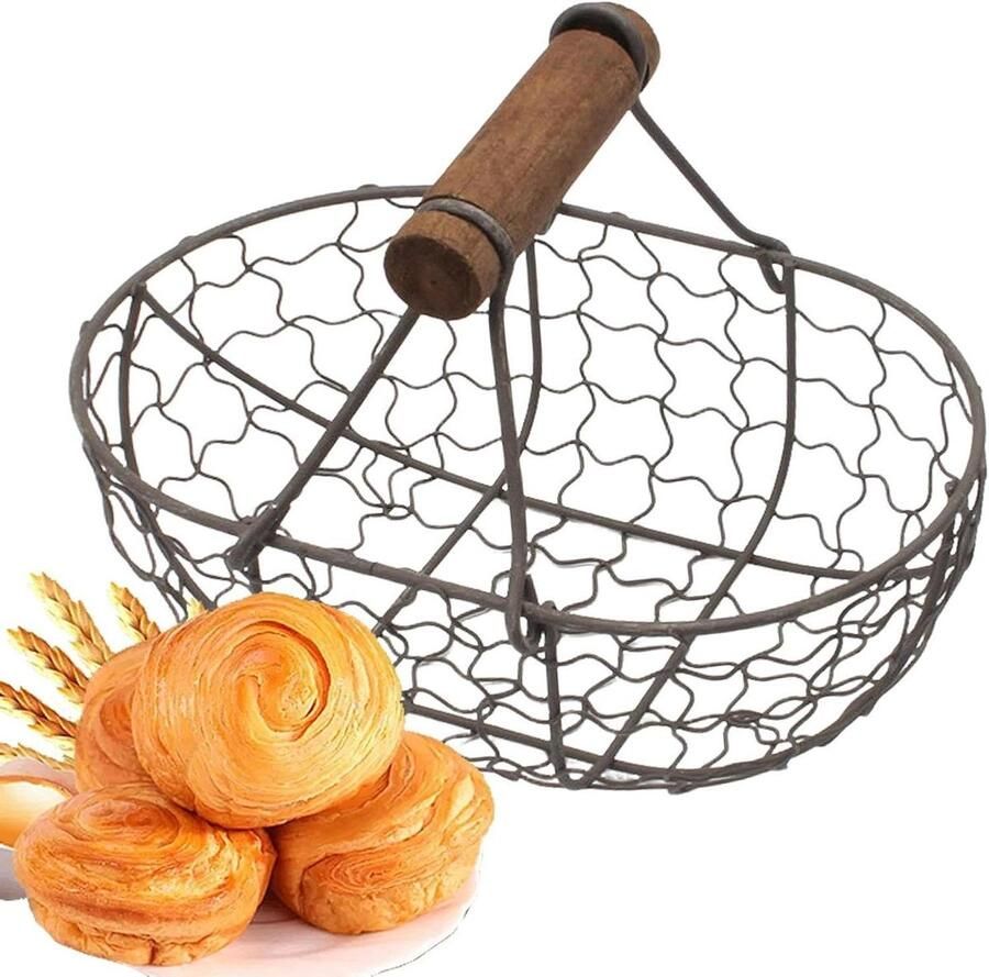 Eierverzamelmand Opbergbak Decoratieve mand Eieren Verzamelen Afneembaar eiervak 18 x 12 cm Zwart