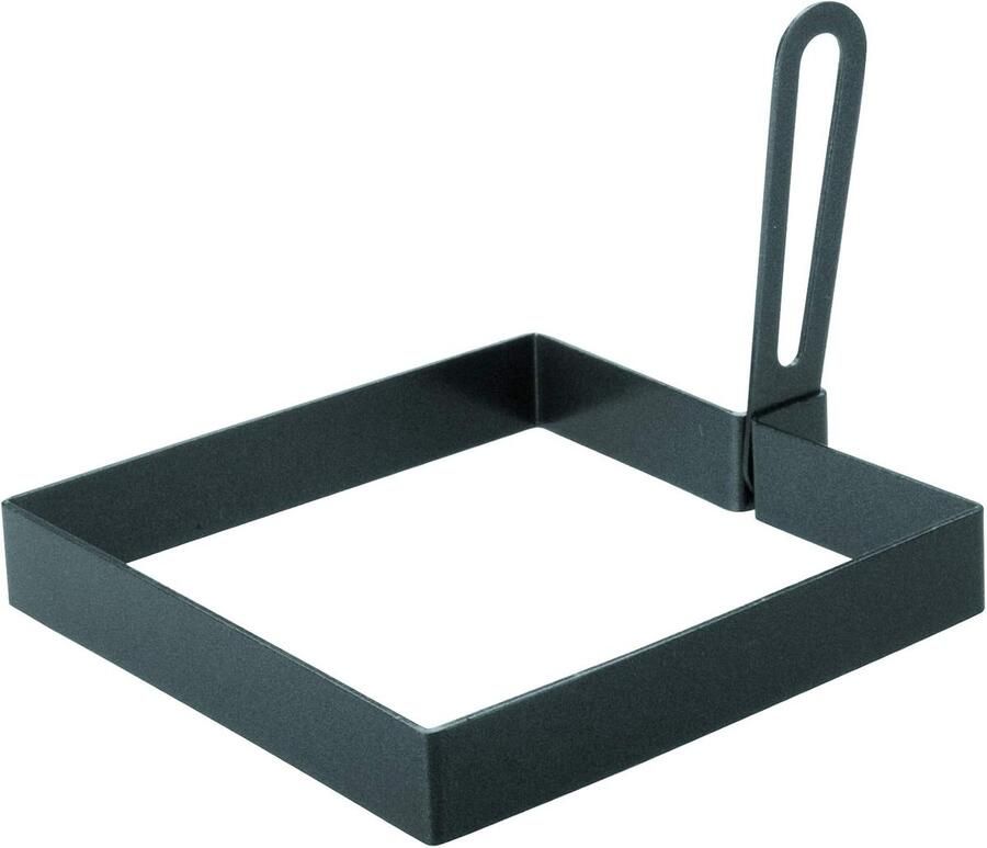 Eiervorm Moka Vierkant 10x10 cm gewalste stalen plaat Zwart 10 x 10 x 5 cm