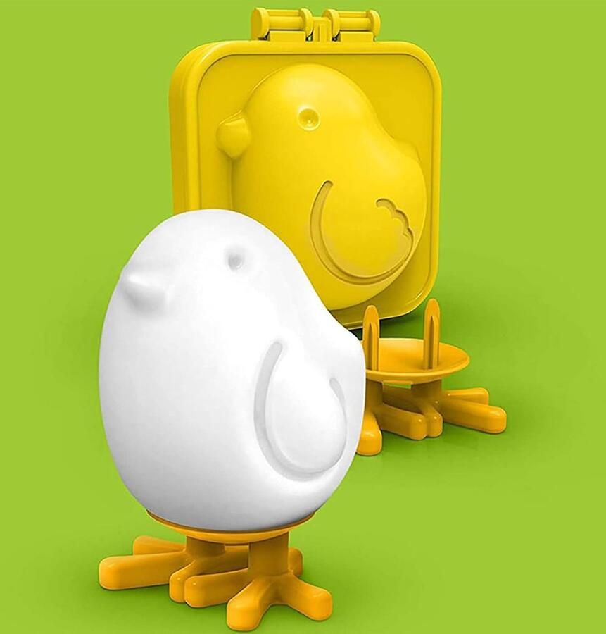 Eiervorm Vormpjes eieren Kinderen laten eten Dierenvormen 8 x 7.8 cm Geel