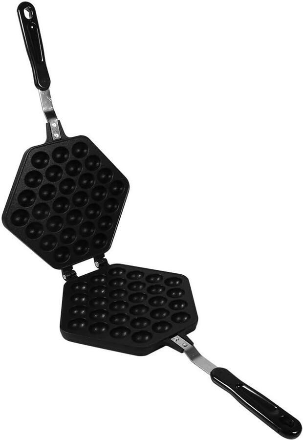 Eierwafel Pan Wafelijzer Cakevorm Zelfgebakken Snacks Maken Antiaanbaklaag 39 cm Rood