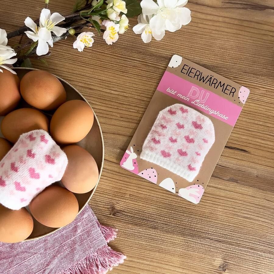 Eierwarmer Haas Motief Eierdop Paasontbijt Versieren Zachte Acryl Stof 8 cm Hoog Meerkleurig