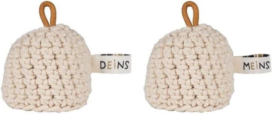 Eierwarmers set Ontbijt accessoires Perfect ontbijt Met tekstlabel Set van 2 Niet gespecificeerd