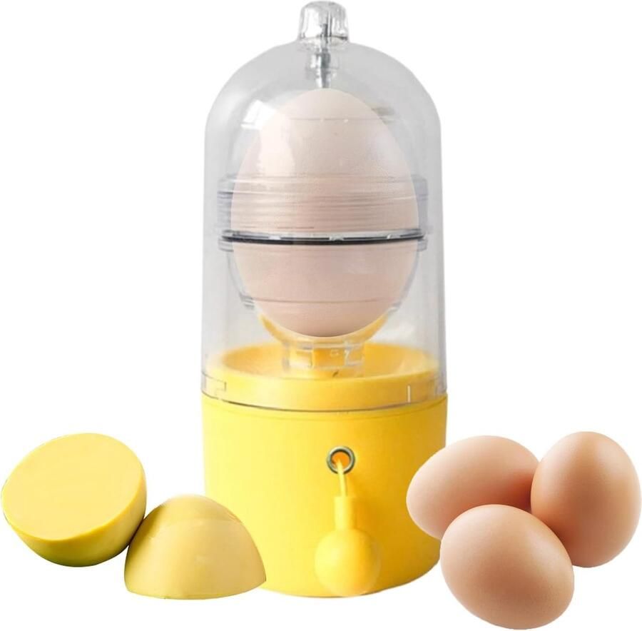 Eigeel Mixer Keukengadget Snel Ingrediënten Mengen Handmatig Trekkoord Mechanisme 8x8x16.5 cm Wit