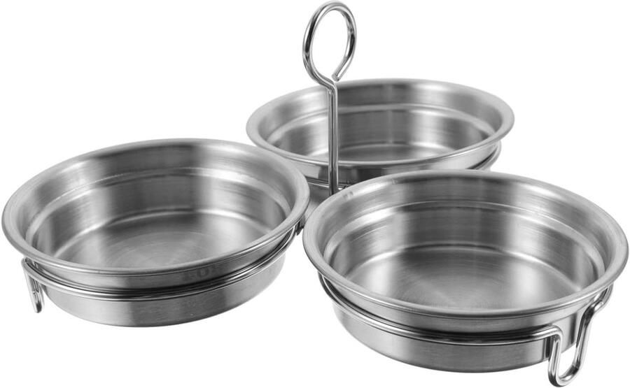 Eimallen Set Eierkoker Ontbijt Maken Roestvrij Staal 18.5 cm Zilver