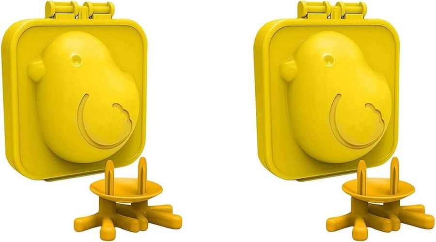 Eivorm Gekookt Ei Gereedschap Leuke Maaltijden Maken Schattige Dierenvorm 2 Stuks Geel