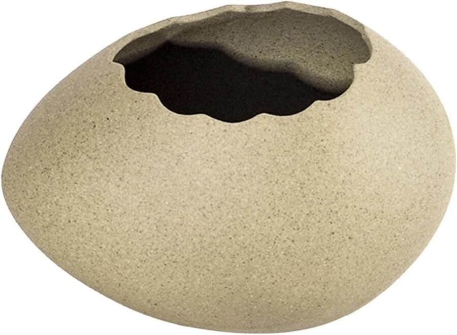 Eivormige Kom Ontbijtkom Smoothie Bowl Ontbijten en Lunchen Uniek Gebroken Ei Design 15 cm Wit