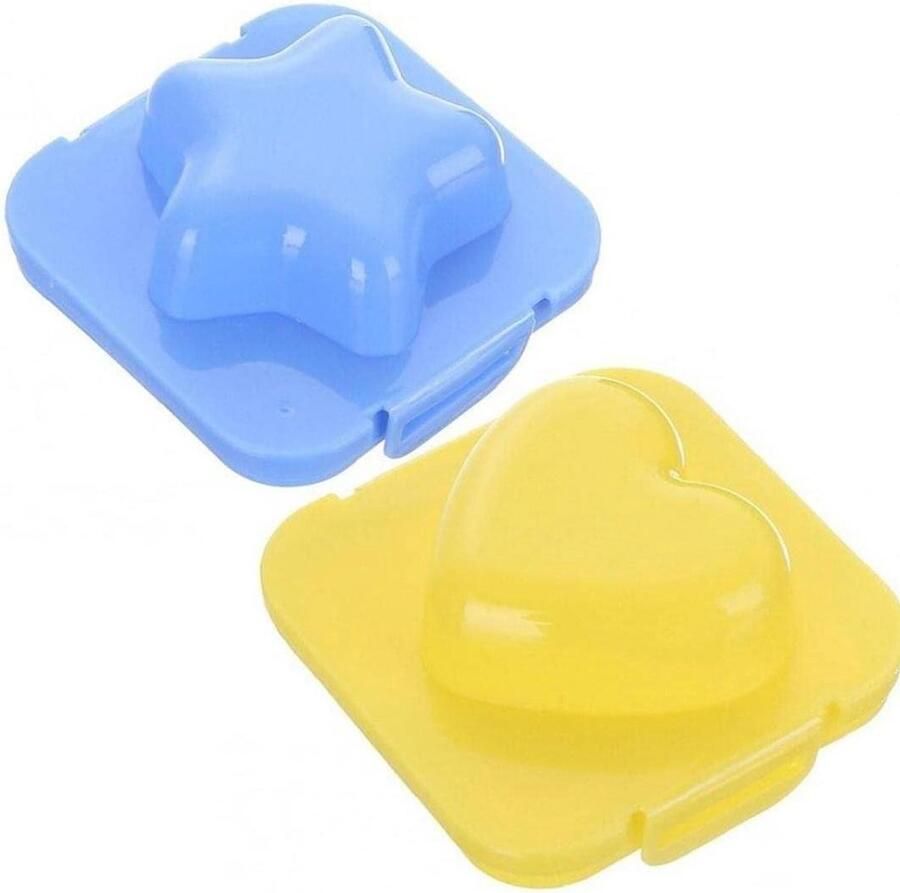 Eivormige Molds Eivormige Decorators Maaltijden Versieren Hart en Ster Vorm 7.5x7 cm Wit
