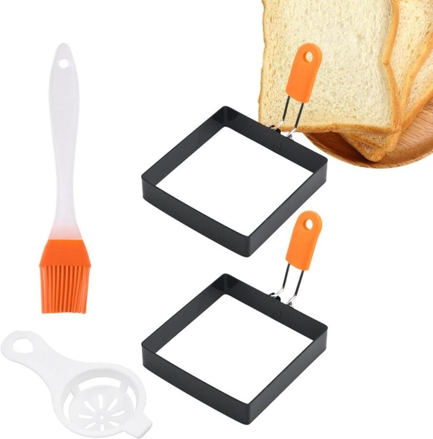 Eivormige Pan Omelet Maker Ontbijt Maken Vierkante Vorm 10cm Multicolor