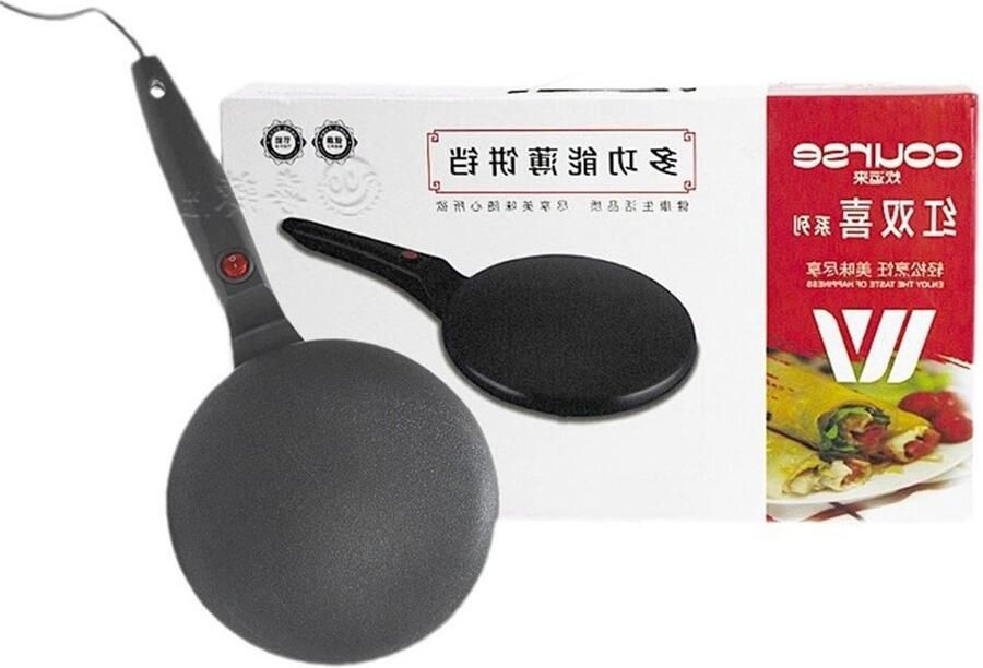 Electric Crepe Maker Handheld Non-Stick Crepe Pan Portable Pancake Machine for Homemade Breakfast Instant Crepe Machine with Automatic Temperature Control Light Crepe Pan for