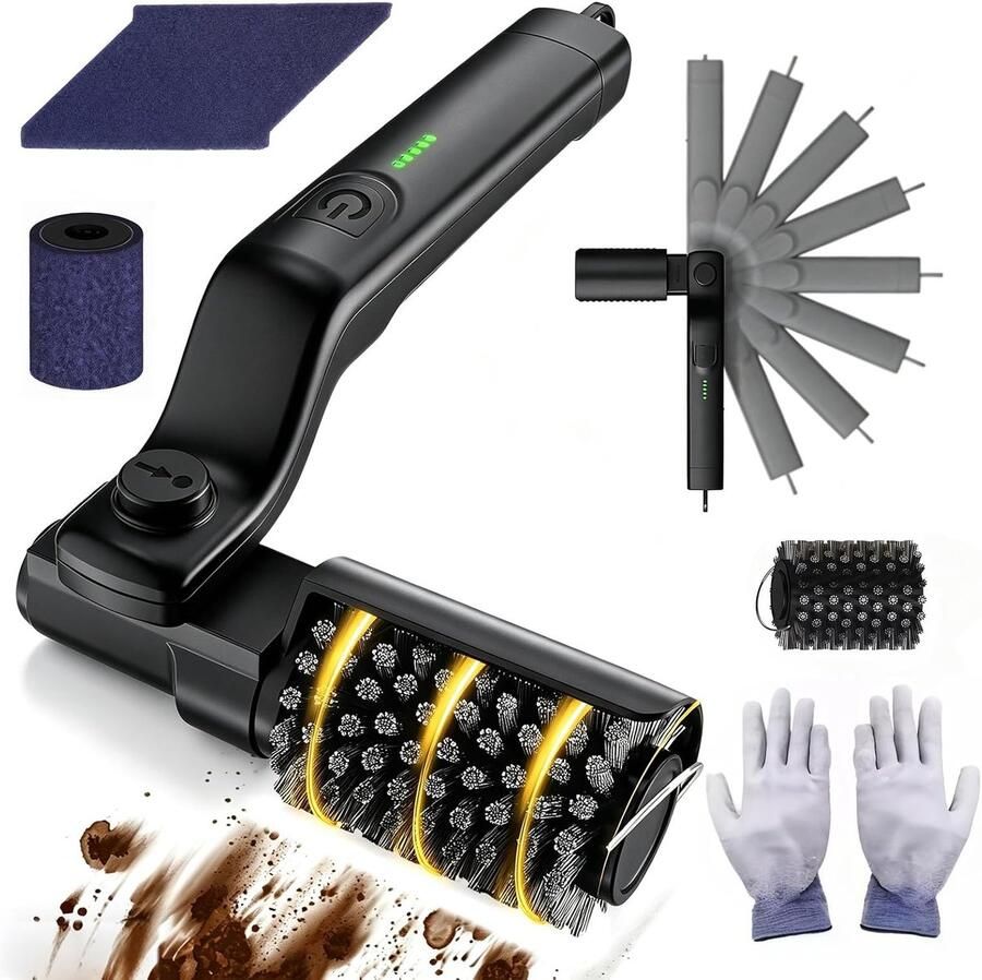 Electric Grill Brush 3 Speeds 180° Head 90 min IPX7 Stainless Steel ShopVlot