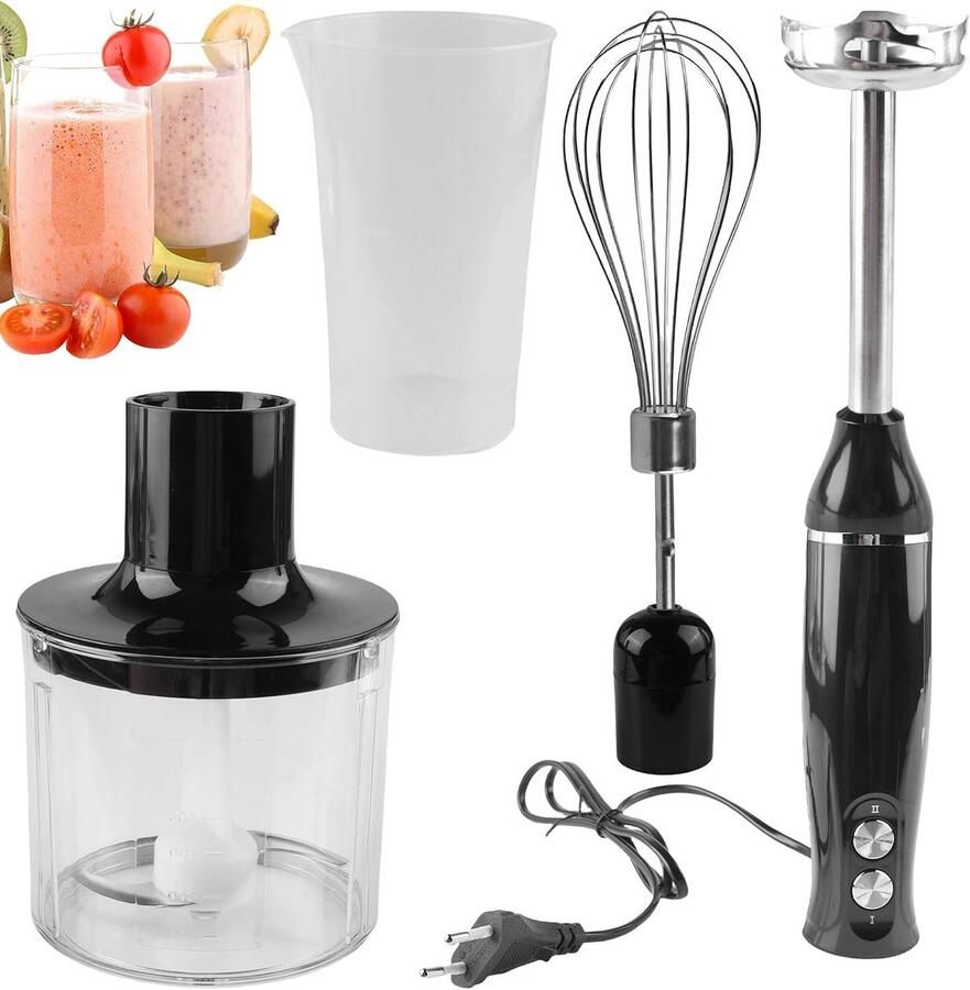 Electric Hand Blender Hand Blender Set 500 W Puree Bar with Turbo Function and Speed Control Electric ShopVlot