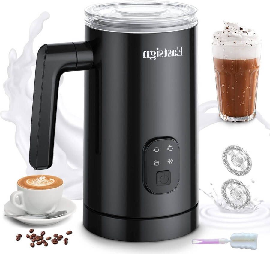 Electric Milk Frother 4 in 1 Milk Shaker and Steamer Pot Hot and Cold Foam Maker 350 ml Milk Warmer Coffee Foam Maker