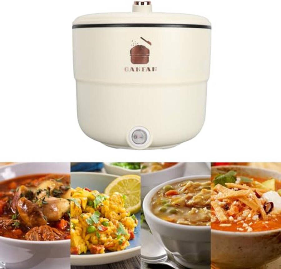 Electric Rice Cooker Small 1.8 Liter Rice Cooker with Nonstick Inner Pot and Measuring Cup Rice Maker Rice Steamer Multicooker for Soups Stews Cereals Oatmeal