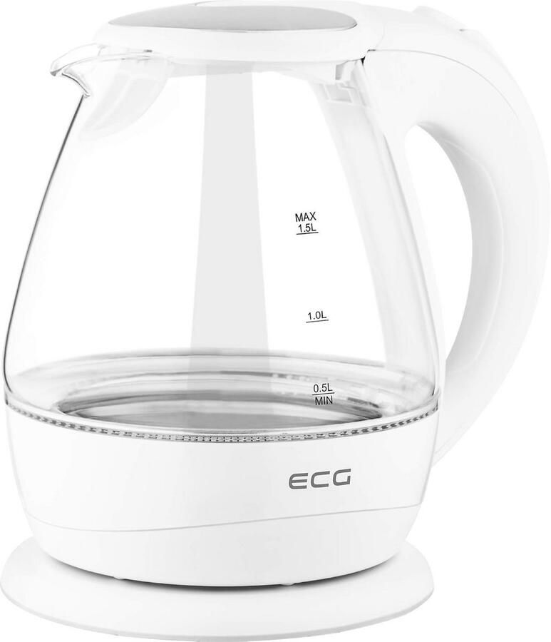 Waterkoker Glas Kookpan Water Snel Water Koken Automatische Uitschakeling 1.5 Liter Wit