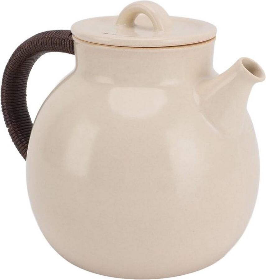 Elegante keramische theepot van 800 ml met roestvrijstalen infuser voor losse thee hittebestendig en geschikt voor inductiekookplaten en gasfornuizen