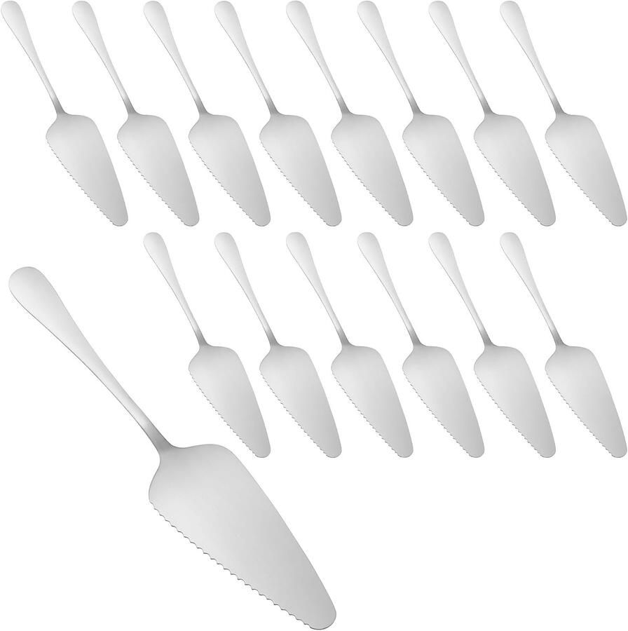 Elegante RVS Taartserver Set van 15 Stukken Ideaal voor Taarten Pizza en Kaas Vaatwasserbestendig voor Feestjes en Restaurants