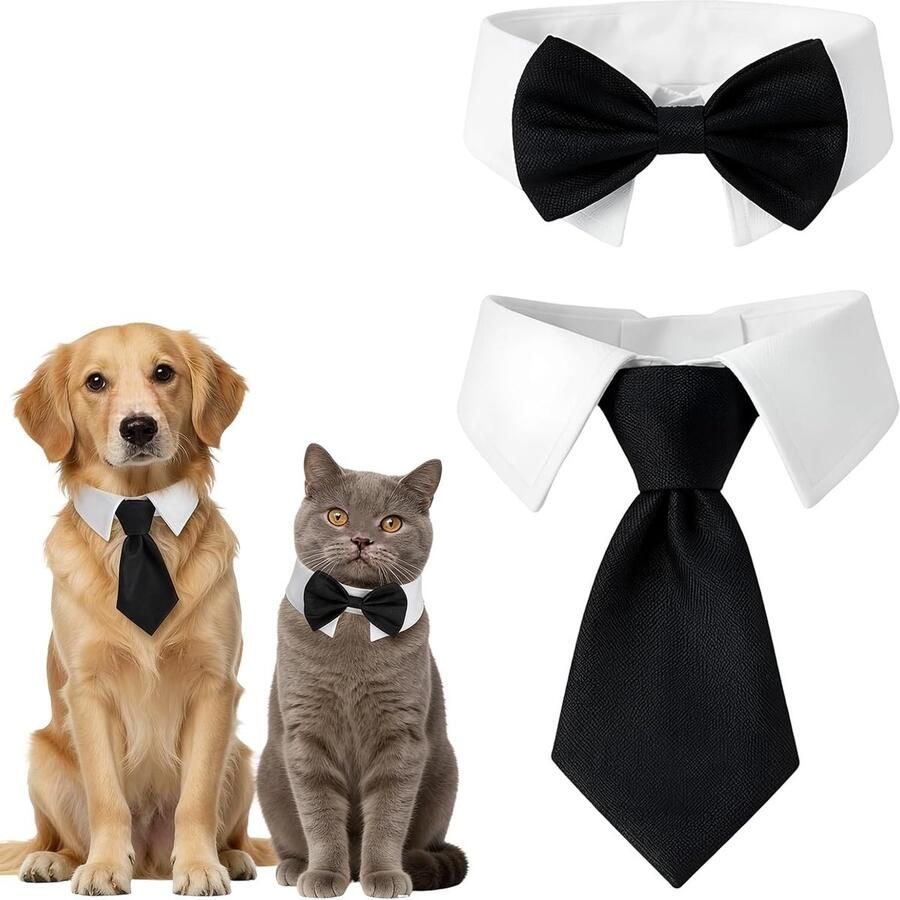 Elegante verstelbare vlinderhalsbanden voor honden en katten 2 stuks perfect voor bruiloften feesten en fotoshoots