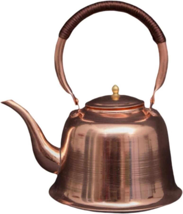 Elegante Waterkoker Koperen Theepot Water Koken Veilige Handgreep 1 Liter Koper