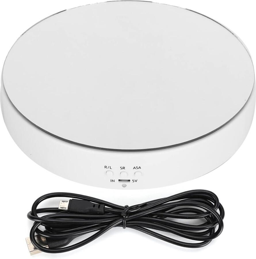 Elektrisch draaiplateau 10 kg 22 lbs 22 kg 2 snelheden stil gemotoriseerd spiegelplatform met twee wegen voor sieraden horloge telefoon