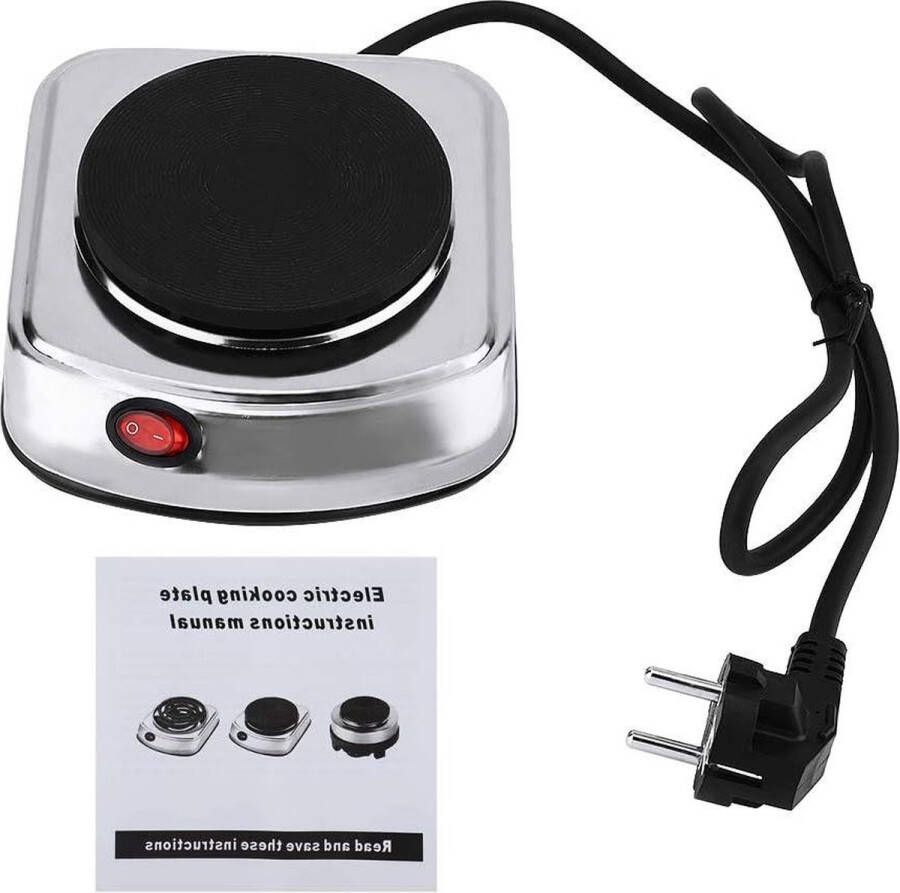 Elektrisch Fornuis 500W Mini-fornuis Brander Hete Plaat Koffieverwarmer Draagbaar Slaapzaal Kantoor Thuiskamp Kookgerei