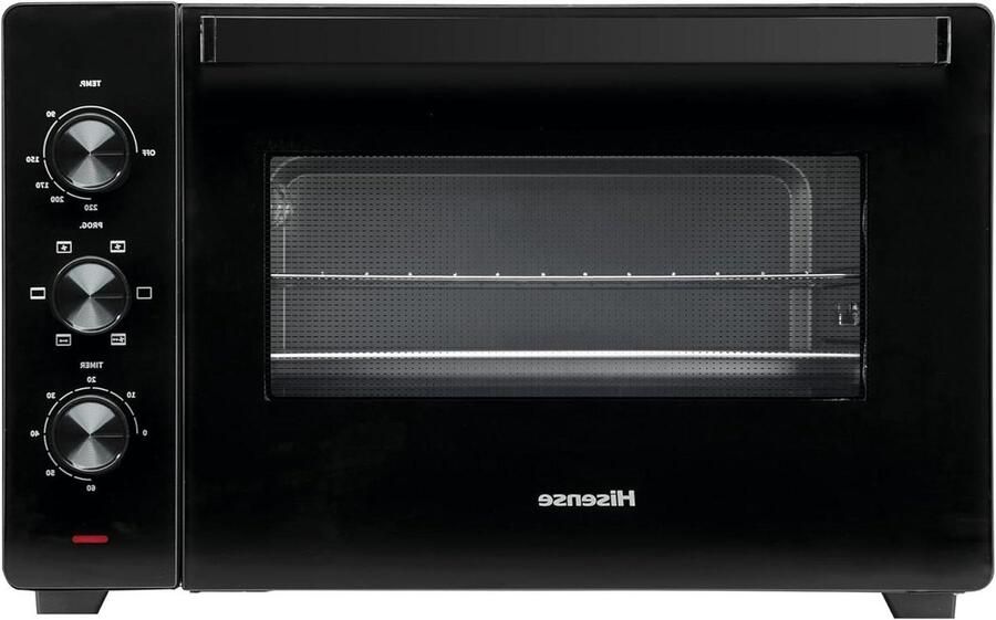 Elektrisch fornuis Aanrechtoven Convectieoven Kleine maaltijden bereiden Met draaispit 30 liter Zwart