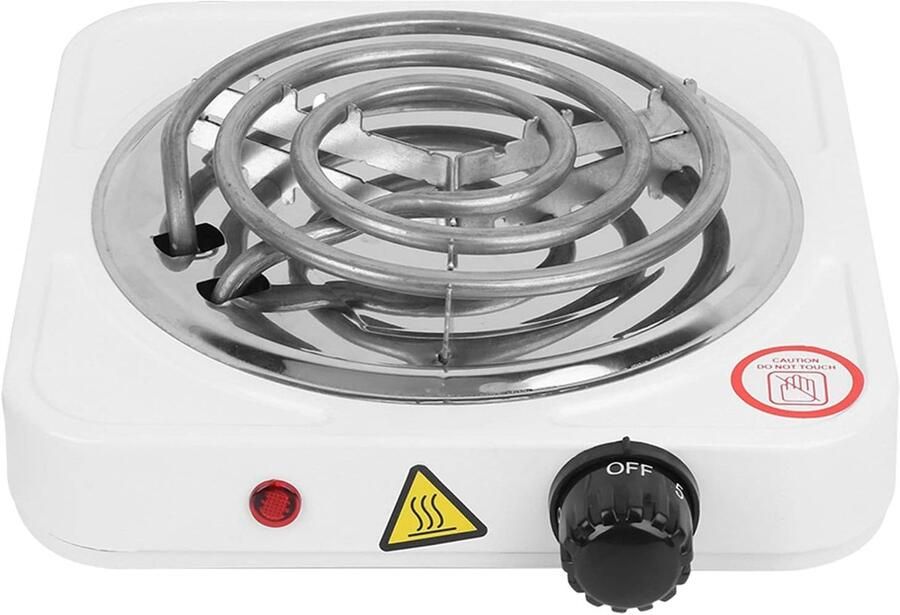 Elektrisch Fornuis Kookplaat Mini Water Koken Roestvrij Staal 21 x 21 cm Zilver