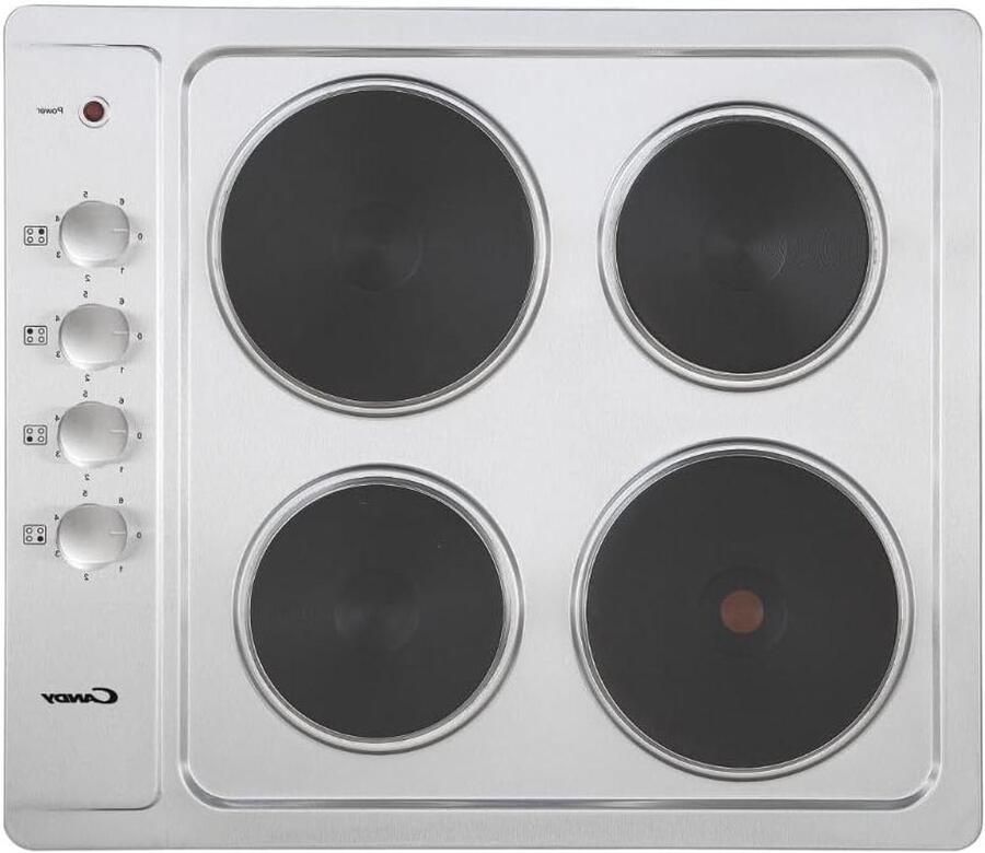 Elektrisch fornuis Kookplaat Thuis koken Vijf kookzones 58 x 50 cm RVS