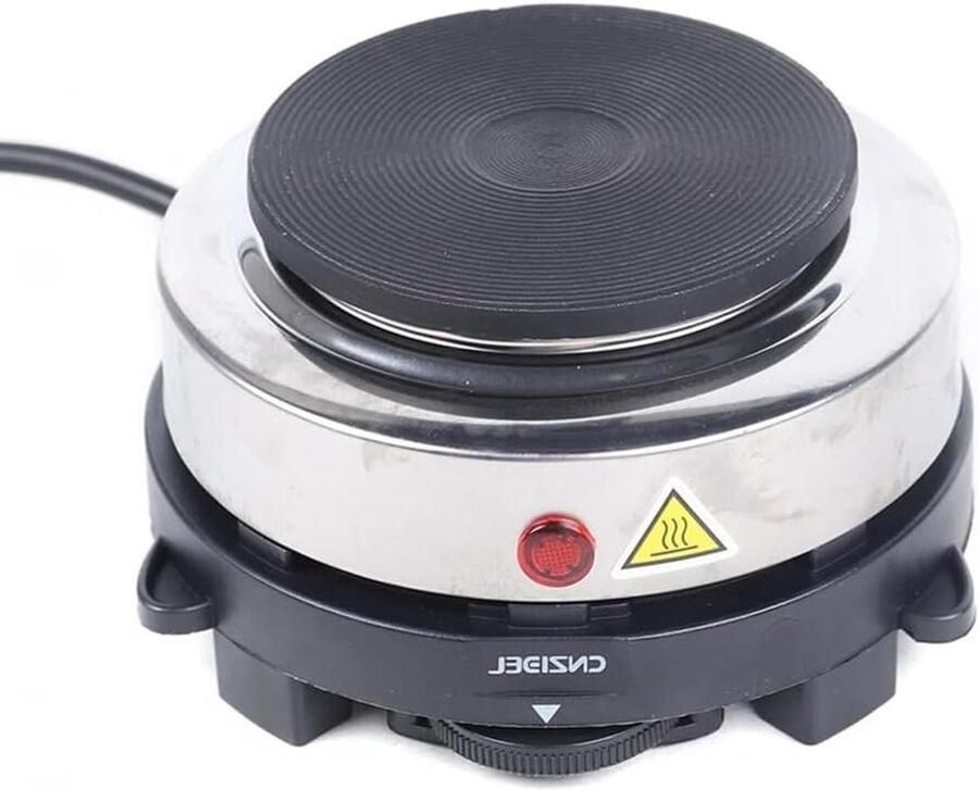 Elektrisch Fornuis Kookplaat Verwarmingsplaat Koffie Zetten Verstelbare Temperatuur 13 cm Zilver