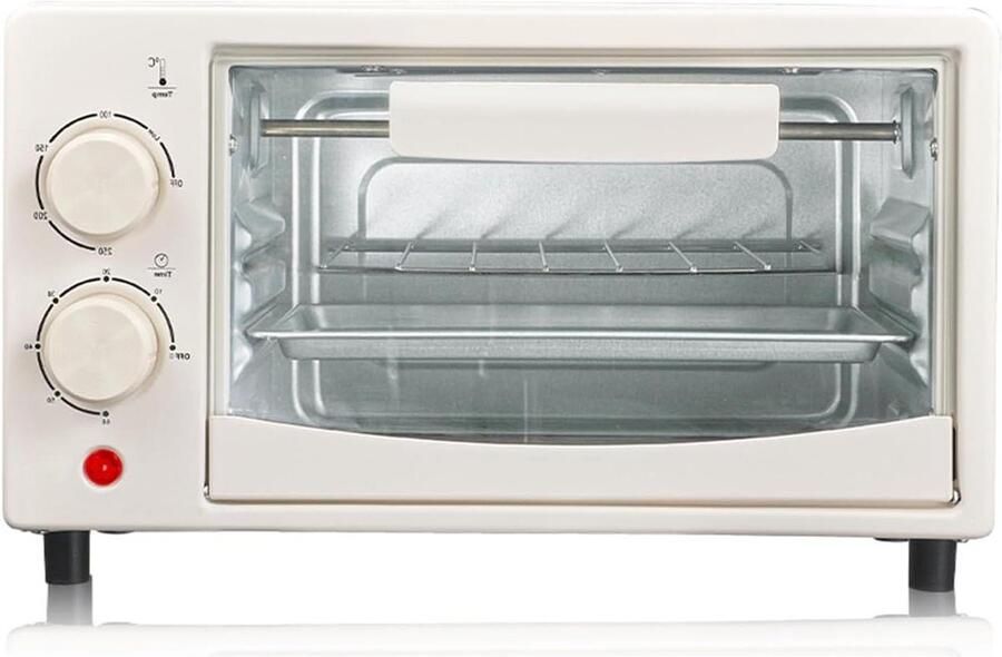 Elektrisch fornuis Mini oven Maaltijden bereiden Met grill en kookplaten 12 liter inhoud Wit