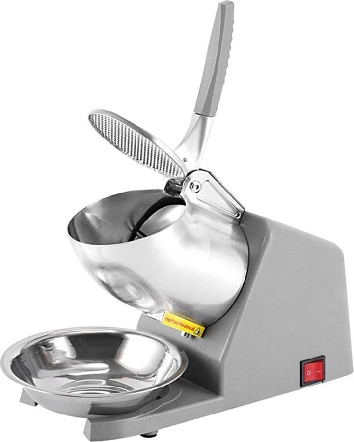 Elektrisch IJsmachine Schaafijs Apparaat Desserts Maken Dubbele Messen 65 kg uur Zilver