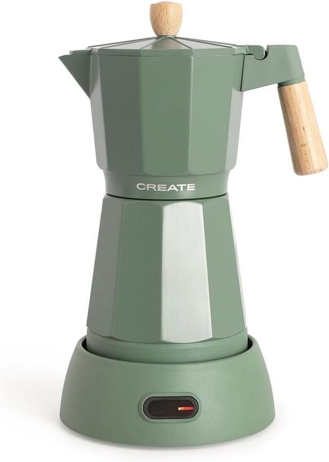 Elektrisch Italiaans koffiezetapparaat 300 ml 6 kopjes aluminium warmteopslag 360° draaibare basis BPA-vrij