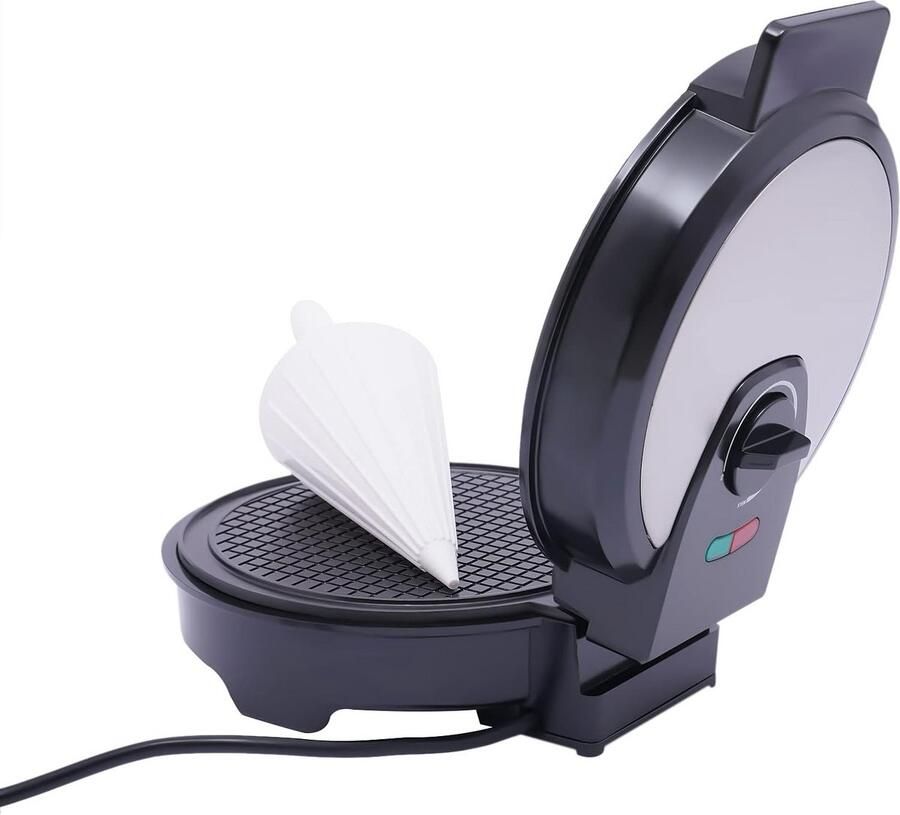 Elektrisch Kegelijzer voor IJs Crêpes en Wafelzakjes met Antiaanbaklaag