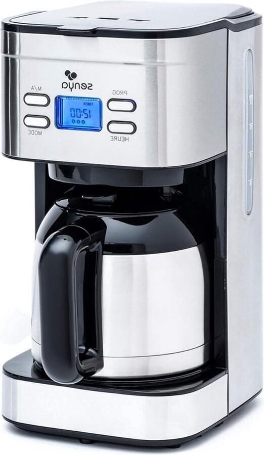Elektrisch koffiezetapparaat met timer en thermoskan aromakeuze functie om koffie warm te houden 12 l 800 W