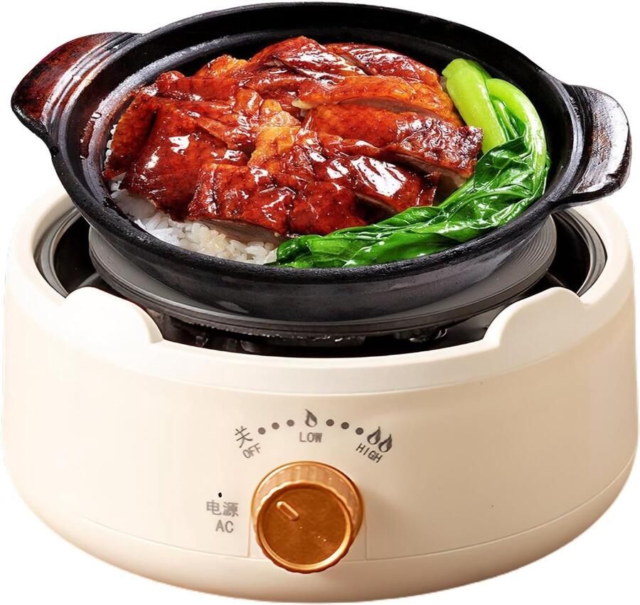 Elektrisch Kookplaatje Compact Apparaat Snel Koken Instelbare Temperatuur 16.4 x 9.1 cm Wit