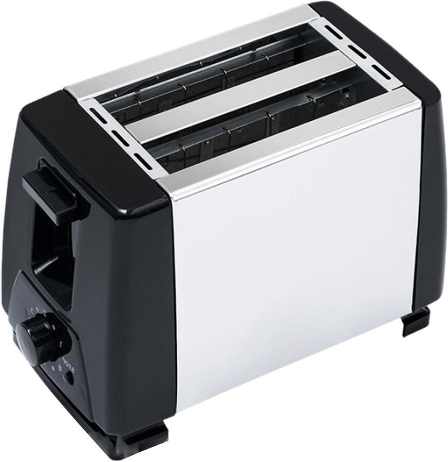 Elektrisch Ontbijtapparaat Broodrooster Wafelijzer Snel Ontbijten Met Broodverwarmer 17D x 13.3B x 17H cm Zwart