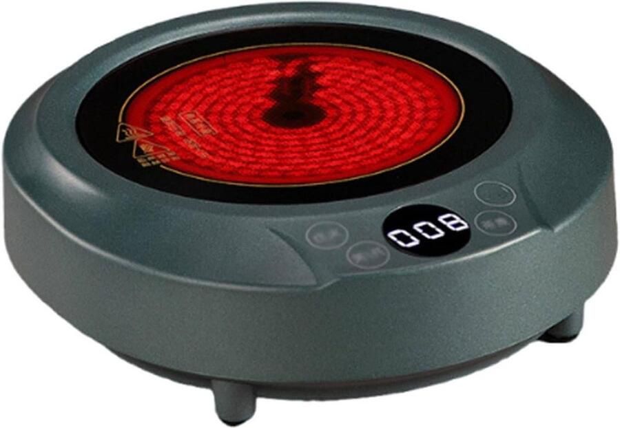 Elektrisch Theefornuis Kleine Ketel Kookplaat Thee Zetten Ver-infrarood Verwarming 110 mm Diameter Groen