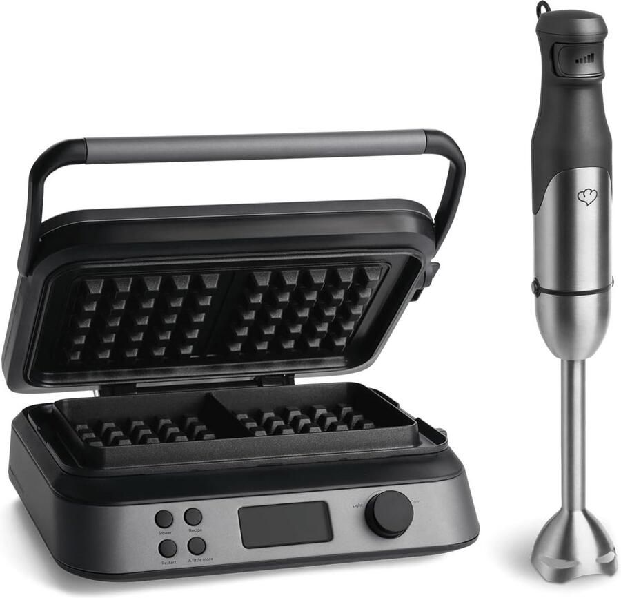 Elektrisch Wafelijzer en Staafmixer Set voor Maaltijden