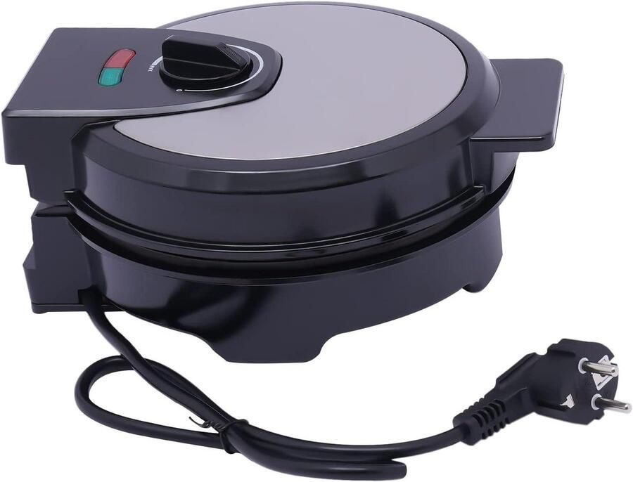 Elektrisch Wafelijzer Hoornautomaat Wafelrolijzer IJshoorntjes Maken Dubbelzijdige Verwarming 24 x 21 x 10.5 cm Zwart