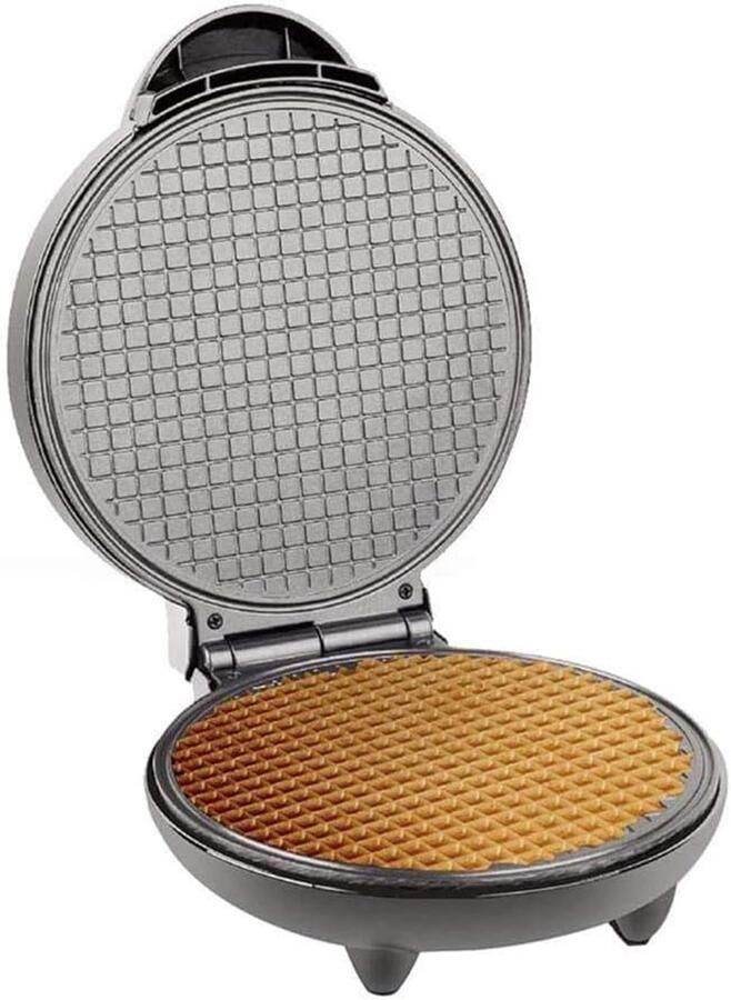 Elektrisch Wafelijzer Snack Maker Snelle Snacks Maken Dubbelzijdig Verwarmen 25x20 cm Zilver