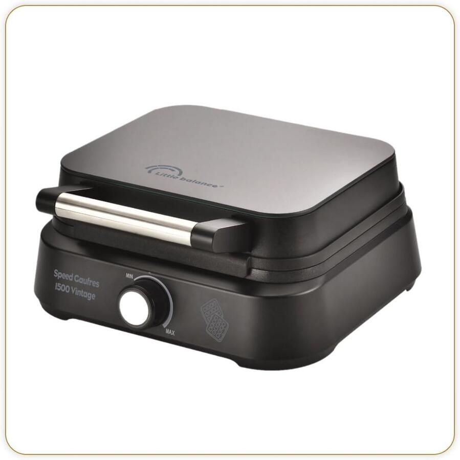 Elektrisch Wafelijzer voor Dikke Belgische Wafels met Vintage Design en 1500W Vermogen