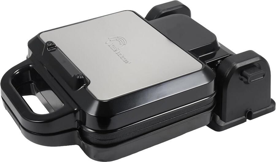 Elektrisch Wafelijzer Zwart Roterende Sokkel XXL Platen Voor Gezond Koken