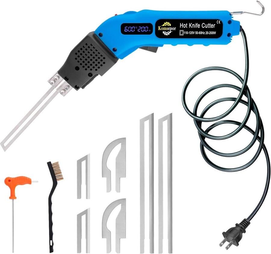 Elektrisch Warm Mes voor Tempex en Piepschuim 200W Schuimsnijder met 4 Messen en Temperatuurregeling