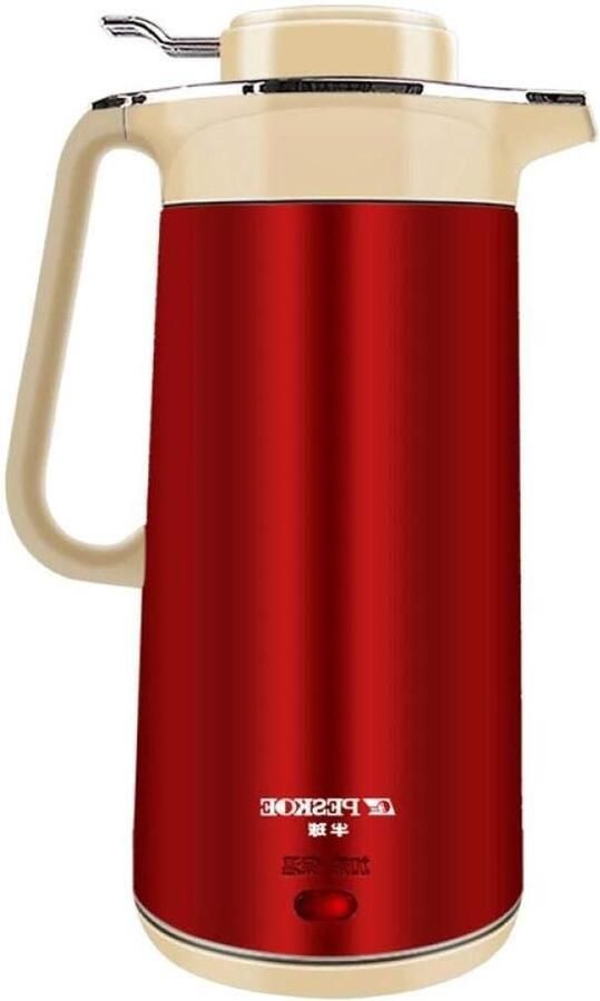 Elektrisch Waterkoker Kookpan RVS Snel Water Koken Automatische Uitschakeling 2 Liter Rood