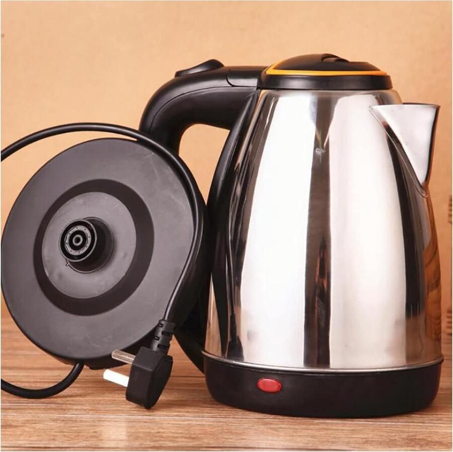 Waterkoker RVS Heetwaterkoker Snel Water Koken Automatische Uitschakeling 2.0 Liter Zilver