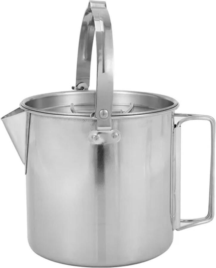 Elektrisch Waterkoker Thee Ketel Outdoor Koken Lichtgewicht Draagbaar 1.2 Liter Zilver