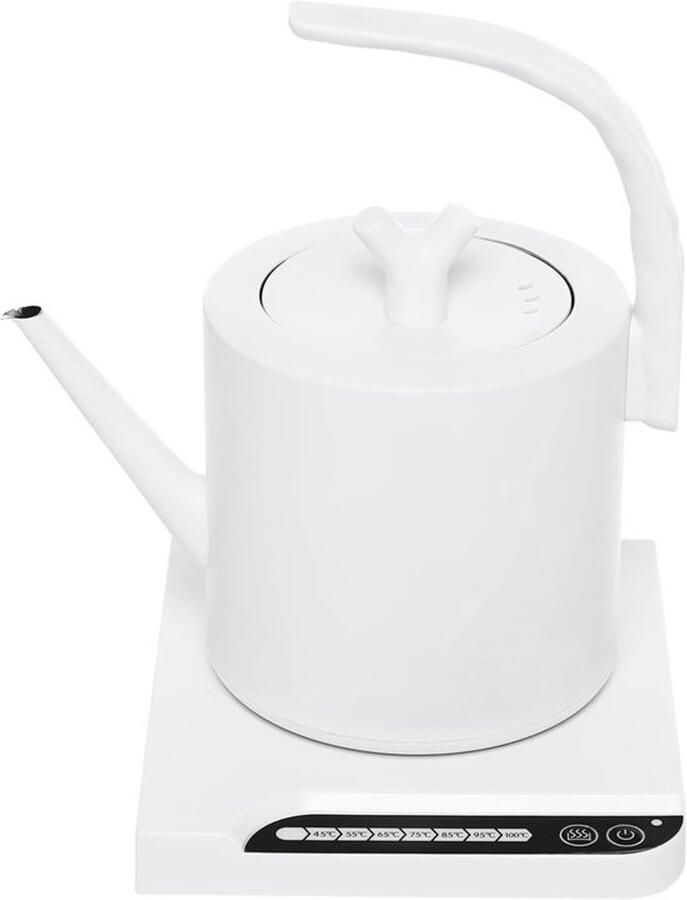 Elektrisch Waterkoker Thee Waterkoker Dranken Bereiden Instelbare Temperatuur 1 Liter Wit