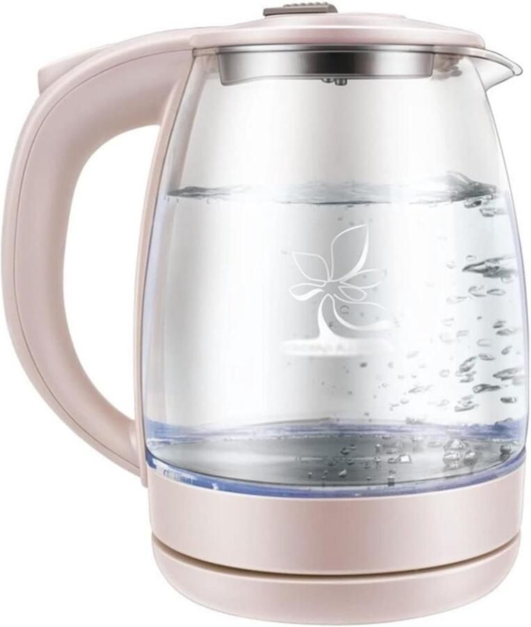 Elektrisch Waterkokers Glazen Ketels Snel Water Koken Snelle Verhitting 1.8L Roze